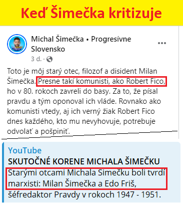 Šimečka - Presne takí komunisti, ako Robert Fico - vs - skutočnosť