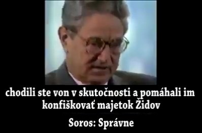 Soros o holokauste a o tom že jemu šlo len o zisk